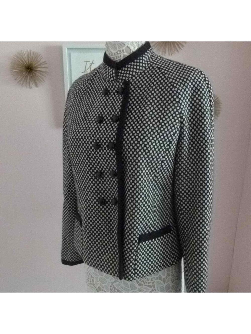 EUC Carlisle Vintage blazer black gray shaped jacket  12